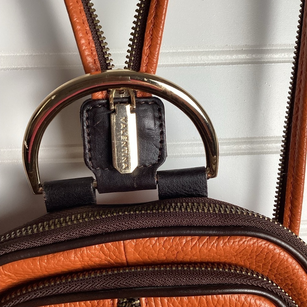 Valentina Backpack converter Purse BrownWith Black Trim Excellent Condition - Picture 3 of 14